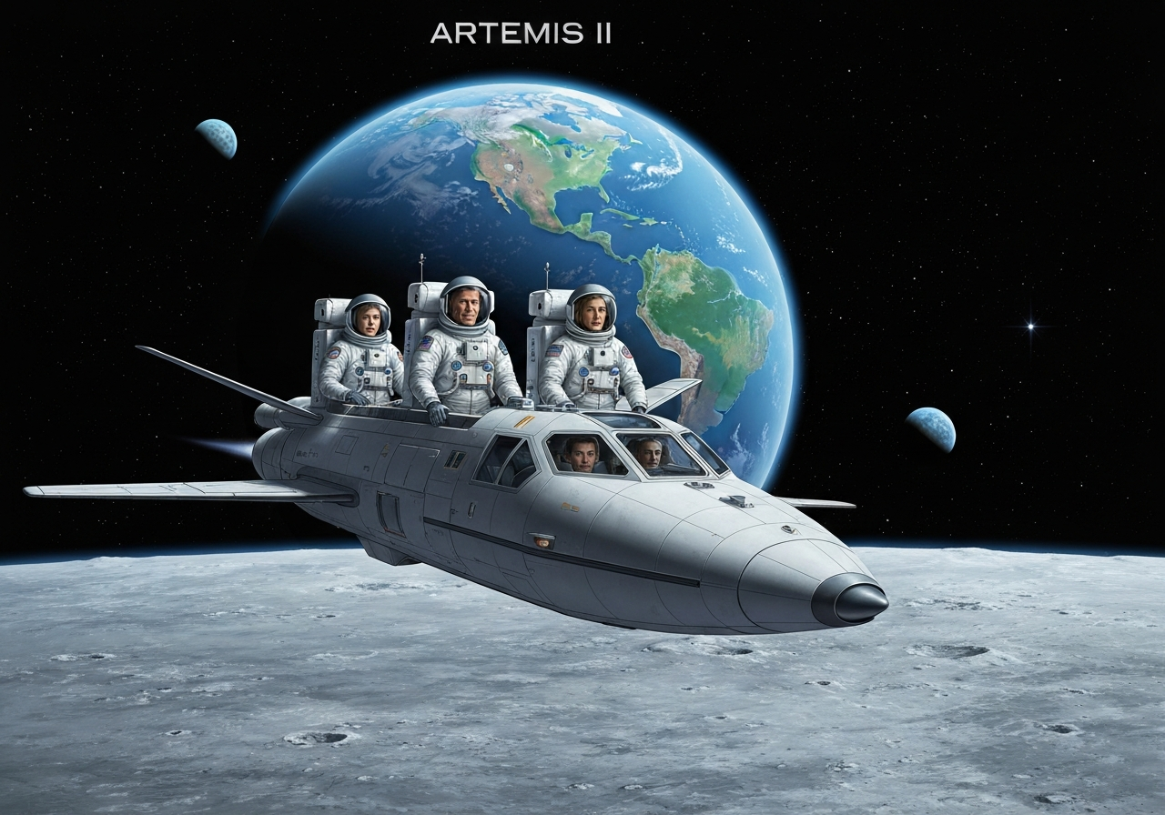 Artemis II-astronauter på vei mot månen etter å ha sirklet rundt jorden