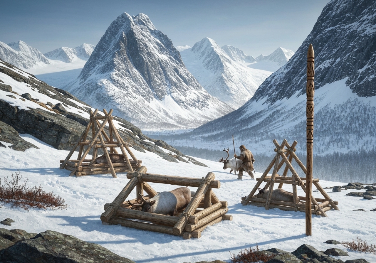 Sensasjonelt funn av eldgammel reinsdyrfelle i Norge