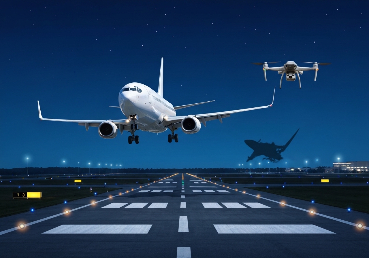 Fly omdirigert etter droneobservasjon ved Bardufoss