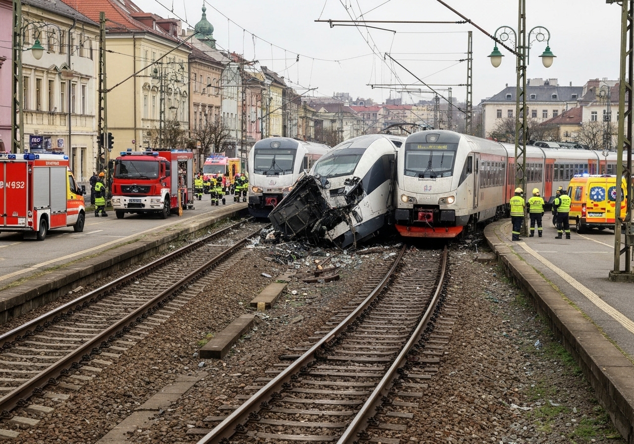 Togkollisjon i Slovakia: Flere titalls skadet
