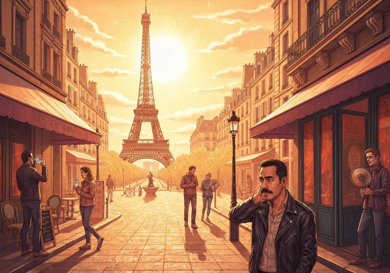 Paris setter ny varmerekord med 44 grader