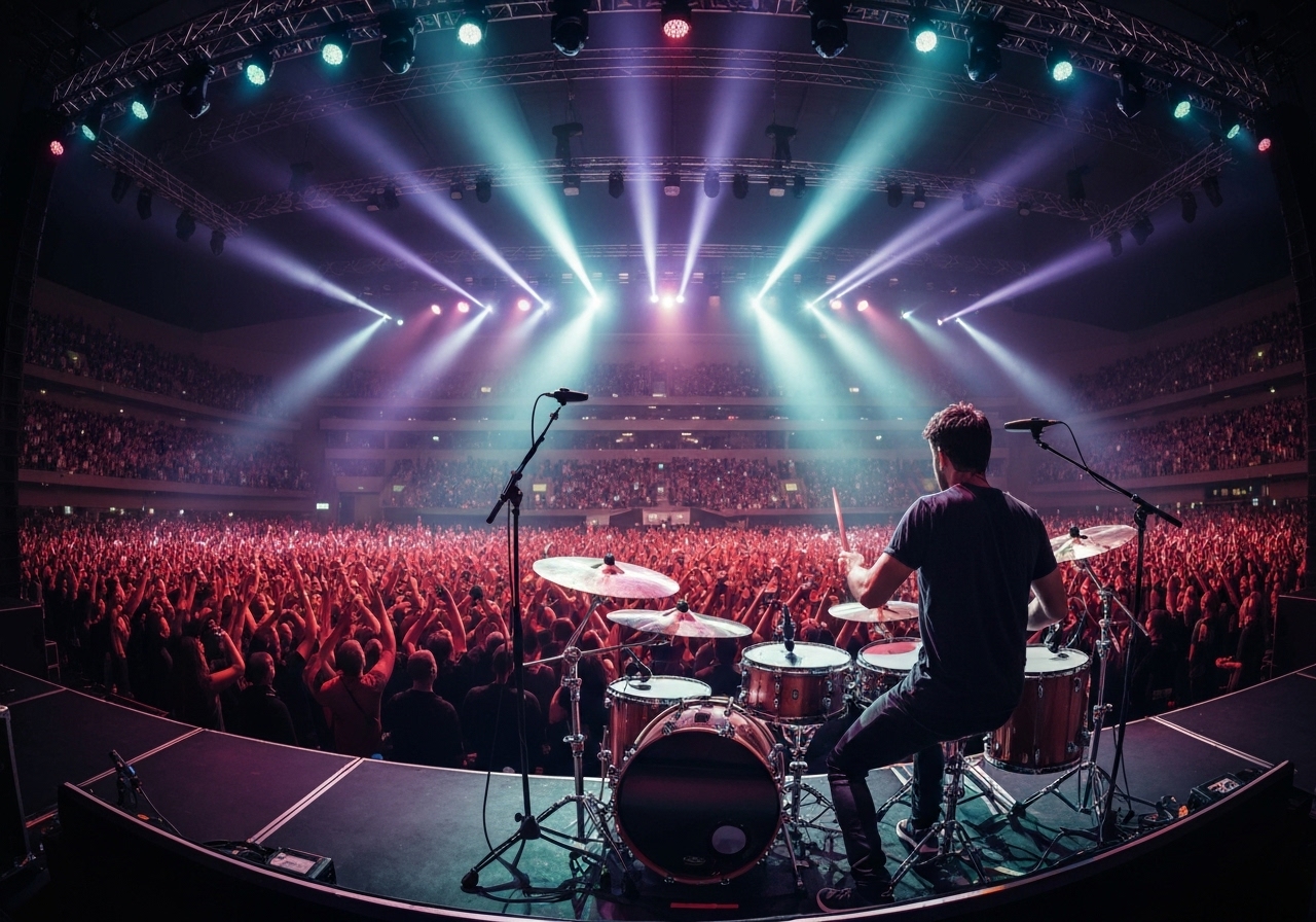 Chris Hemsworth debuterer som trommeslager på Ed Sheerans konsert