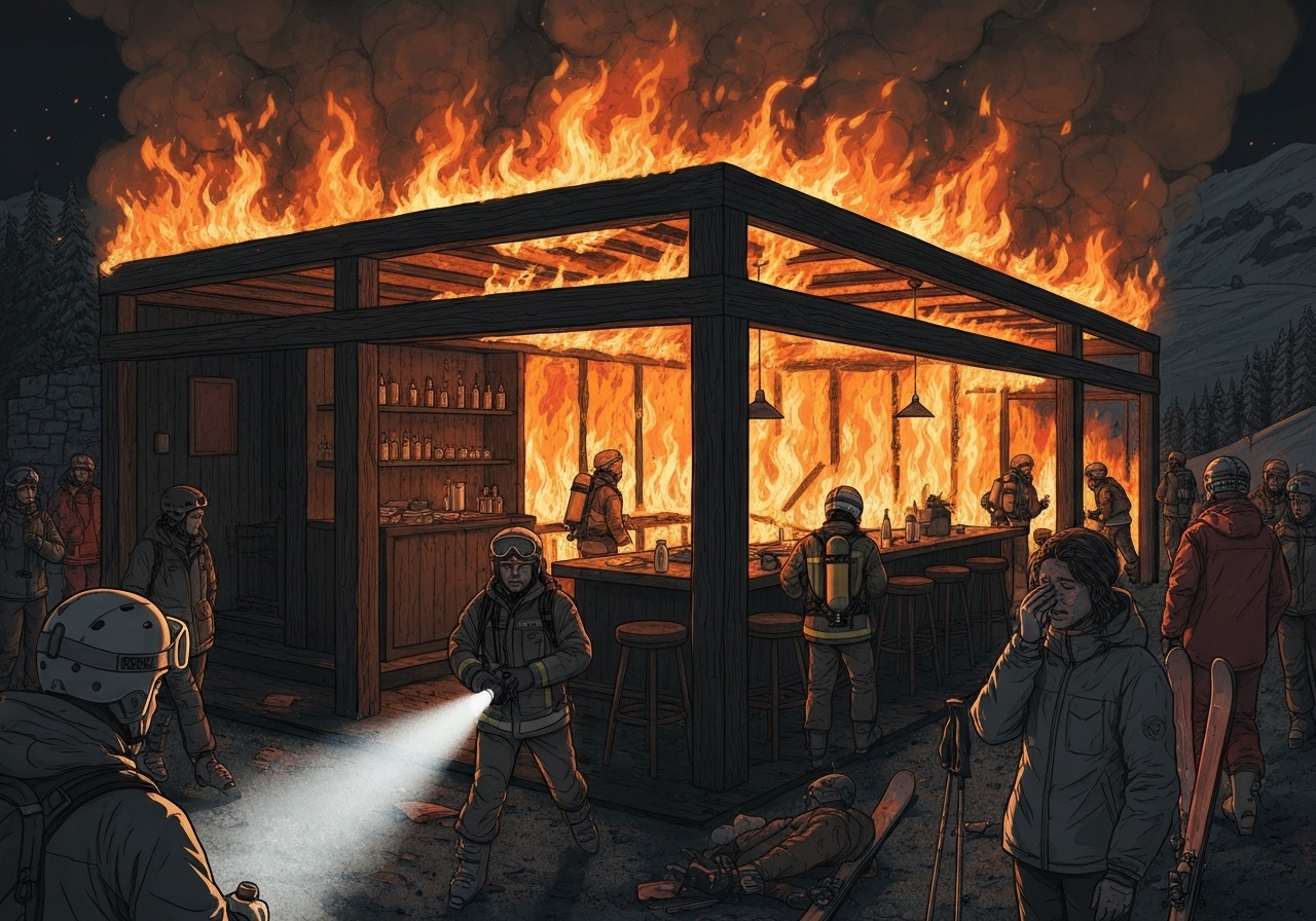 Dødelig brann i sveitsisk skiresort: Stjerneskudd på champagneflasker mistenkes som årsak