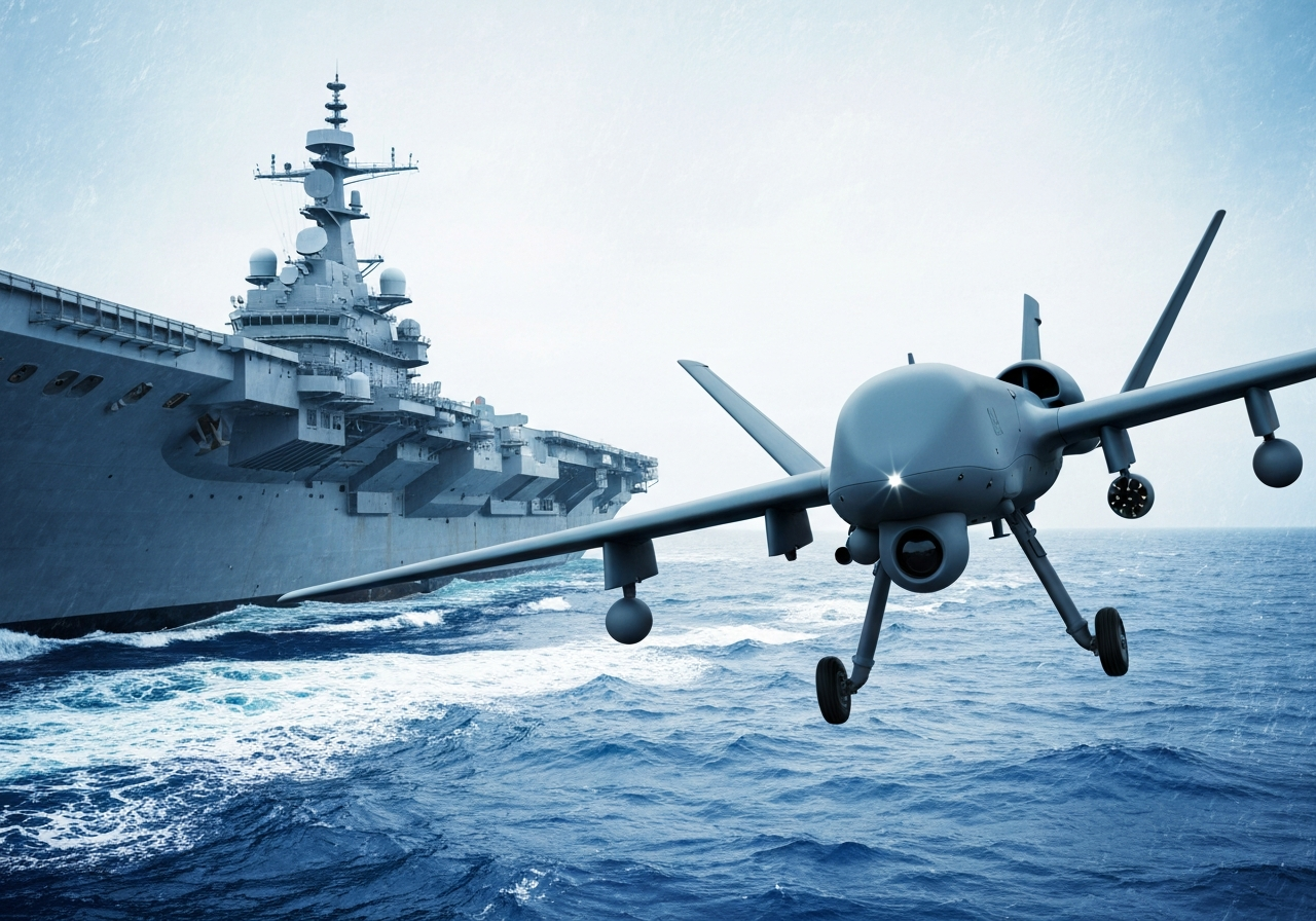 Svensk marine avskjærer russisk drone nær fransk hangarskip