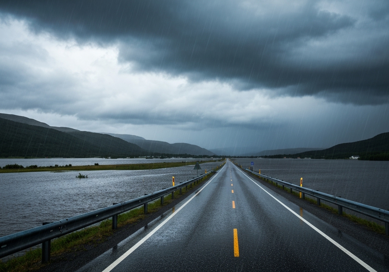 Kraftig regnvær og økt skredfare truer Østlandet