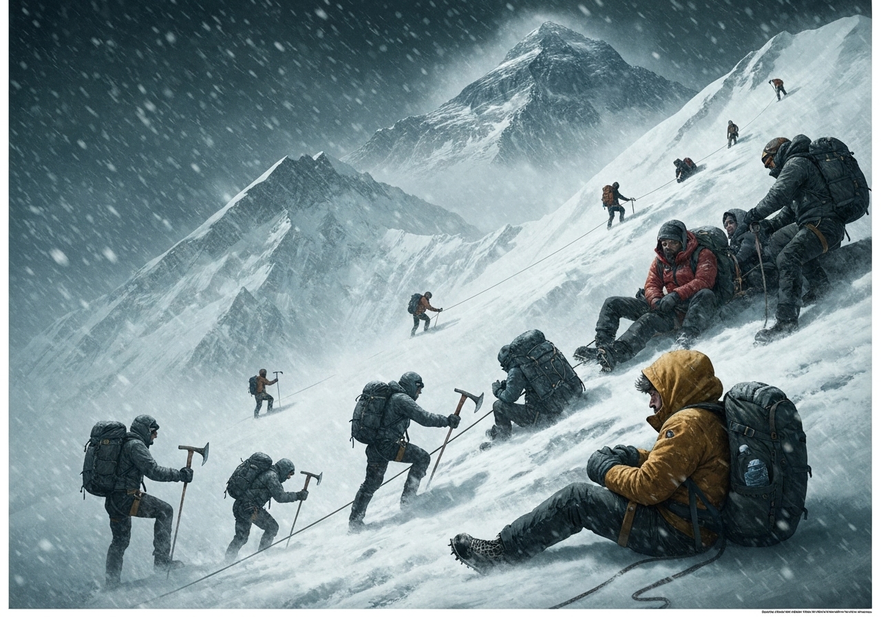 Redningsaksjon på Mount Everest etter kraftig snøstorm