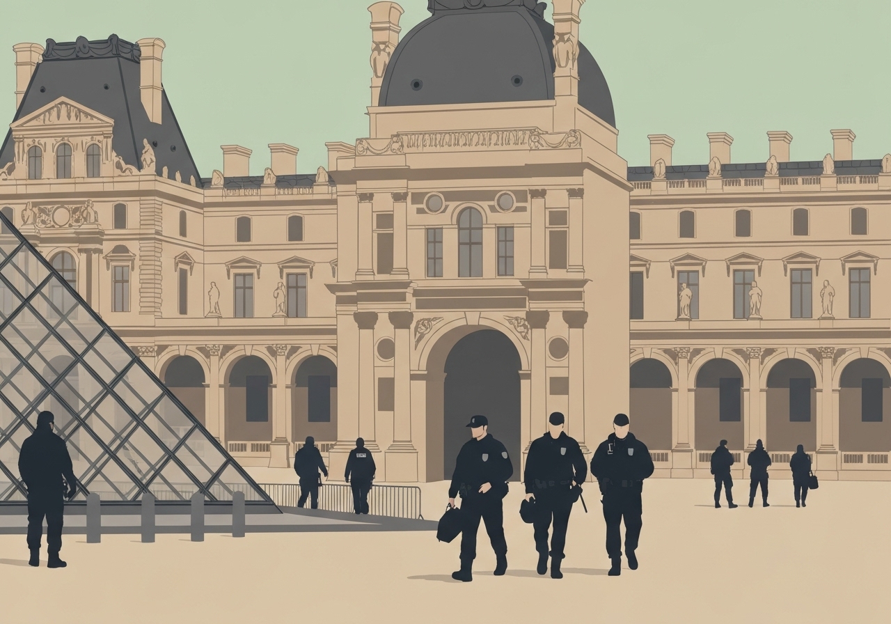 Ran på Louvre-museet fører til midlertidig stenging