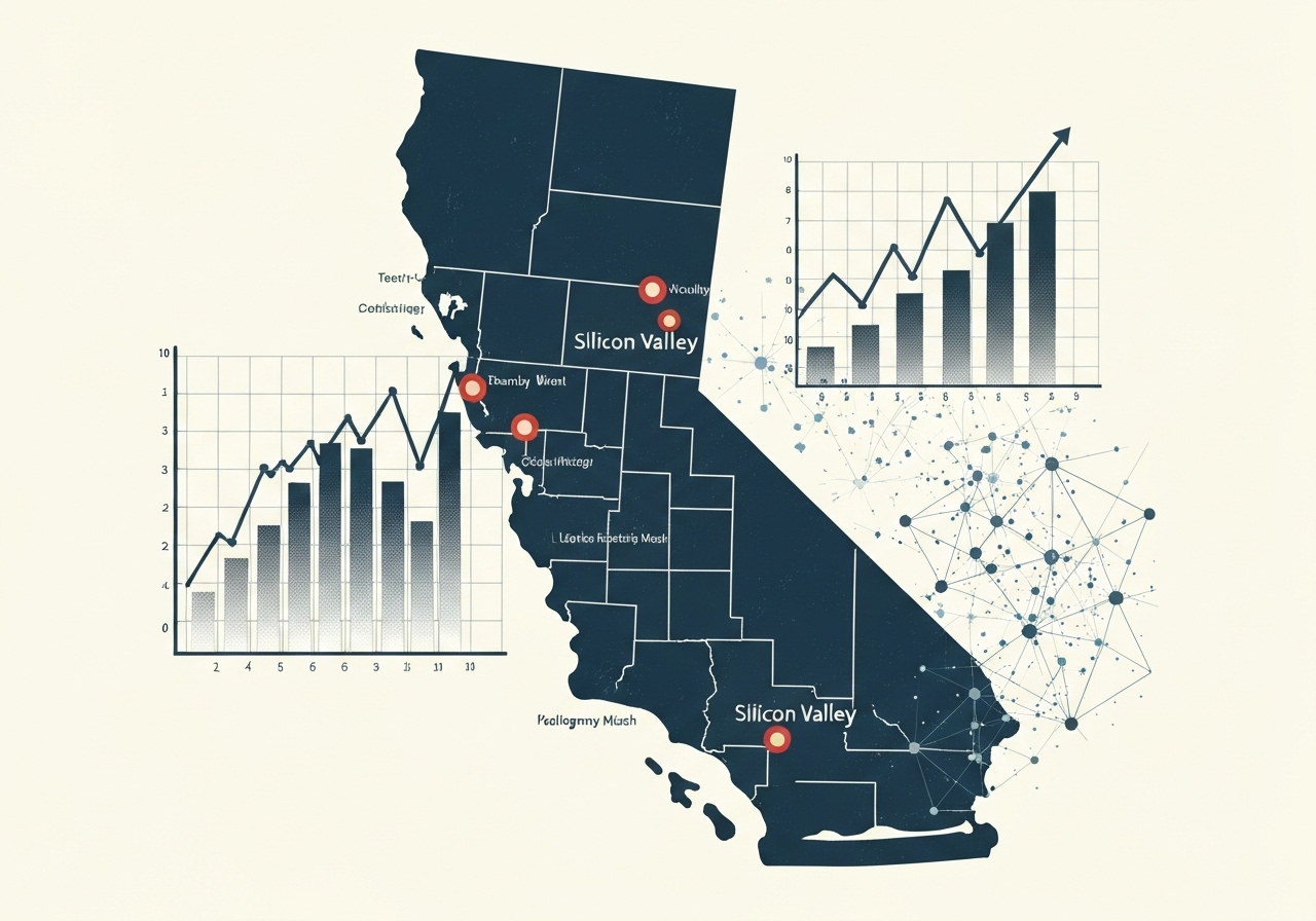 California opplever økende arbeidsledighet grunnet nedgang i teknologisektoren