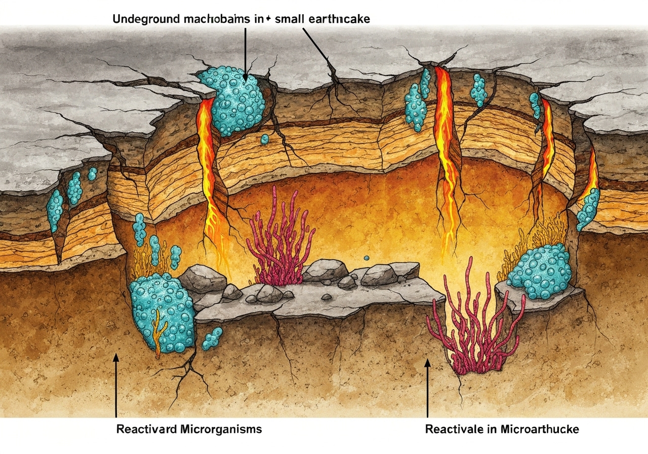 Små jordskjelv i Yellowstone gir nytt liv til underjordiske mikrober
