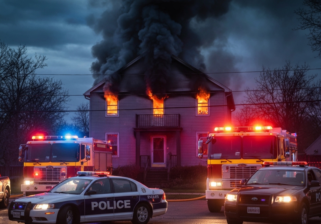 Brann i bolig i Ålesund – fire personer reddet ut