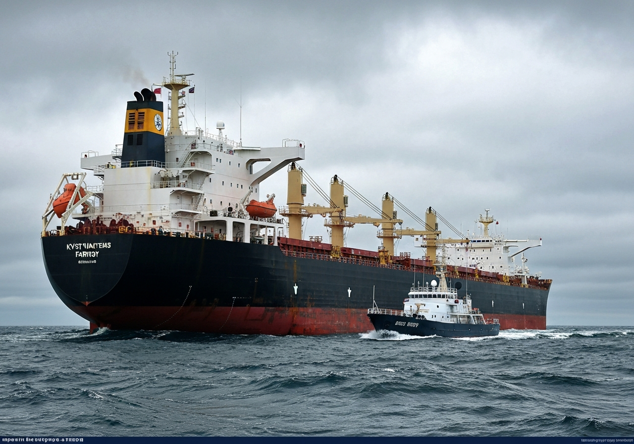 Svensk kystvakt bordet bulkskip utenfor Ystad