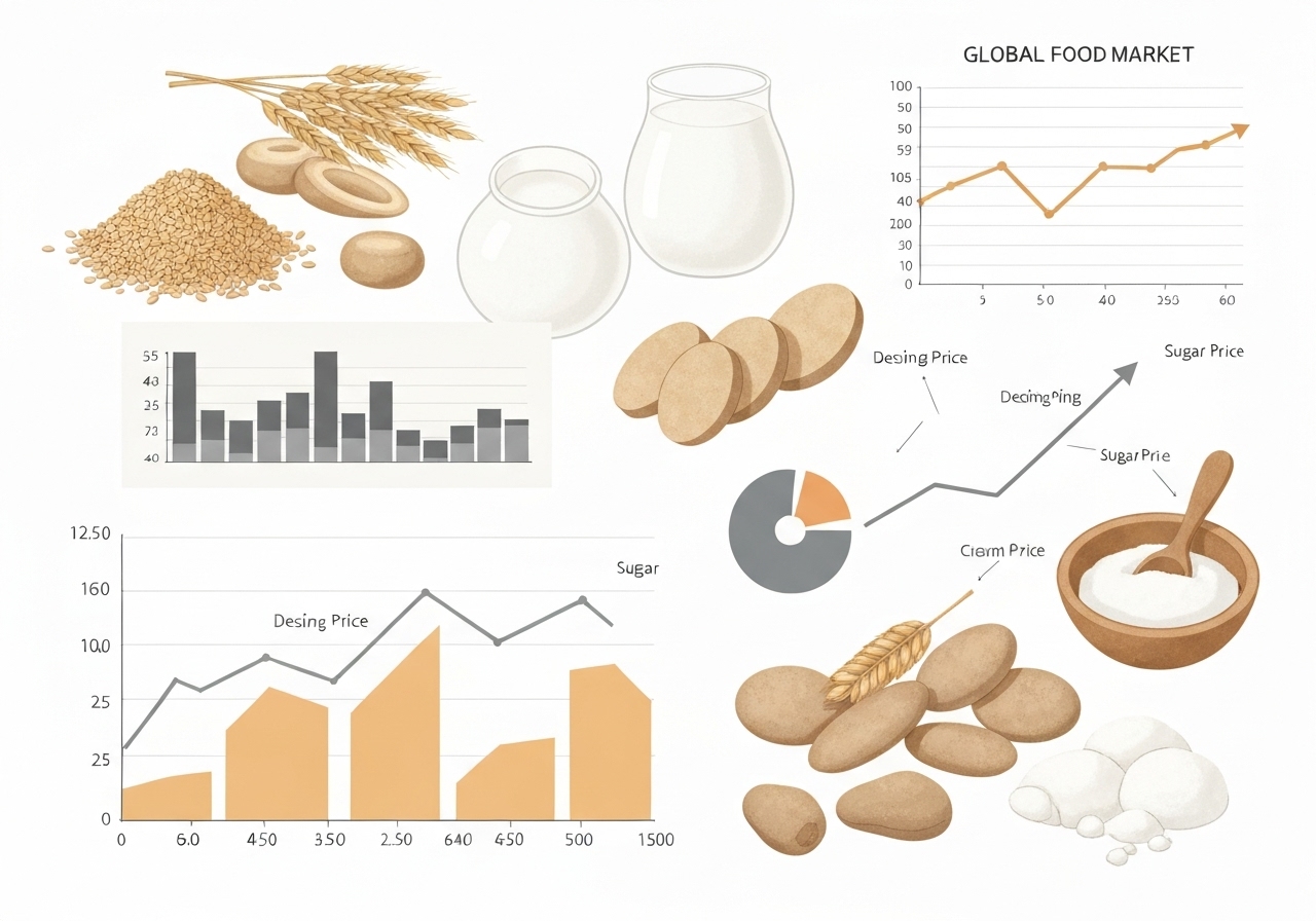 Verdens matvarepriser faller for tredje måned på rad