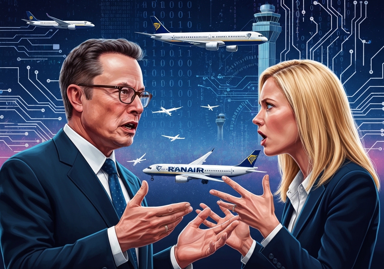 Elon Musk og Ryanair-sjefen i offentlig ordkrig om Starlink