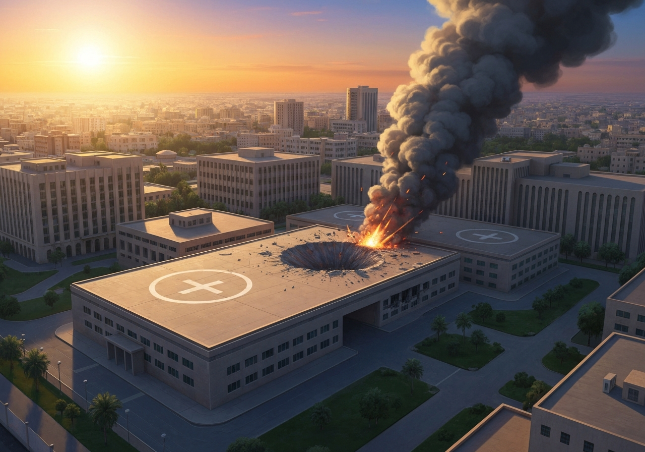 Missilangrep treffer helipad inne i USAs ambassadeområde i Bagdad