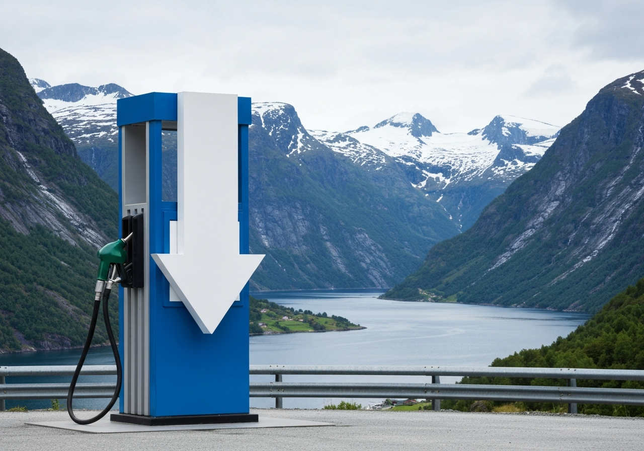 Norge kutter midlertidig drivstoffavgifter for å dempe prisøkning