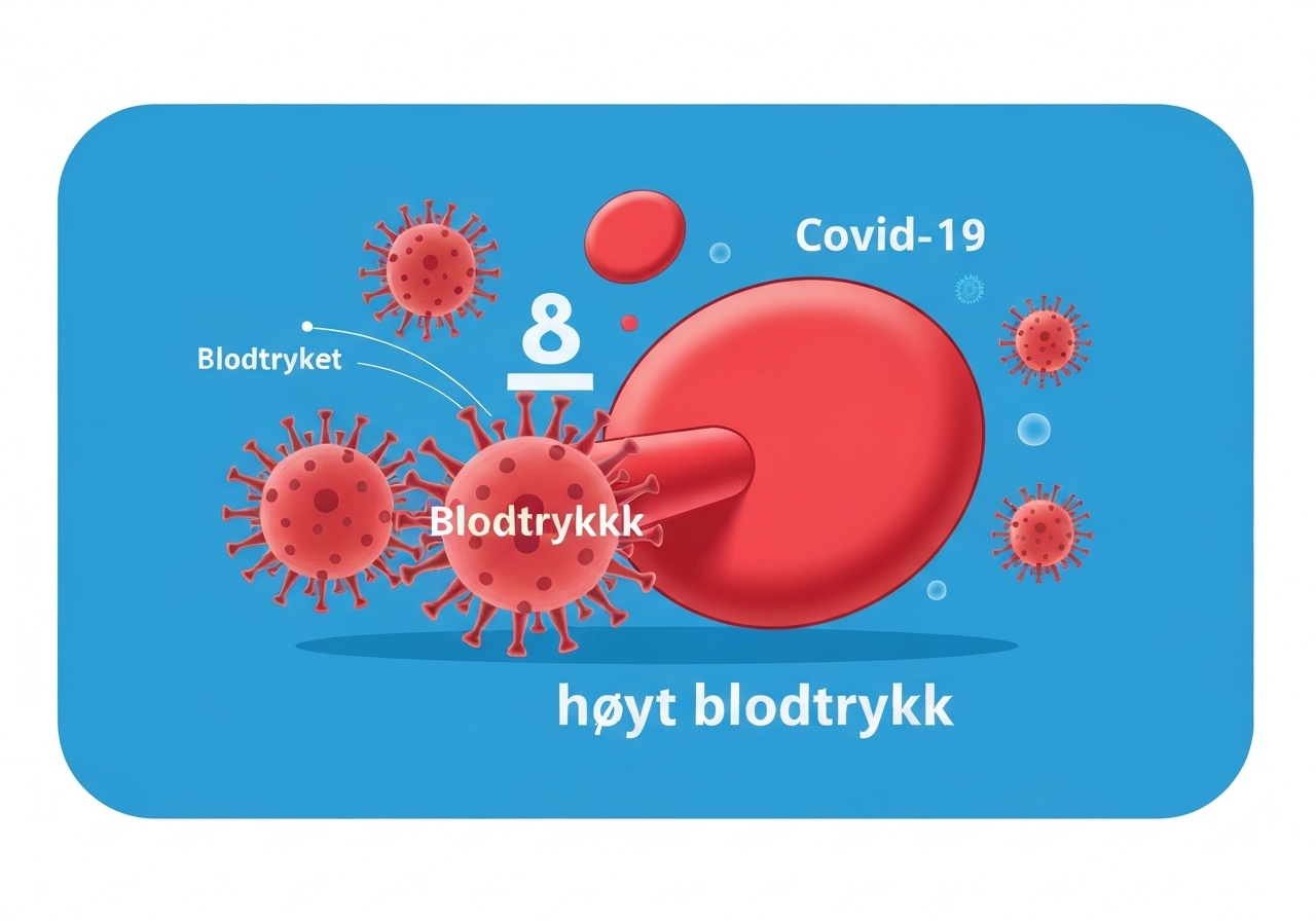 Covid-19 kan føre til høyt blodtrykk og økt dødelighet