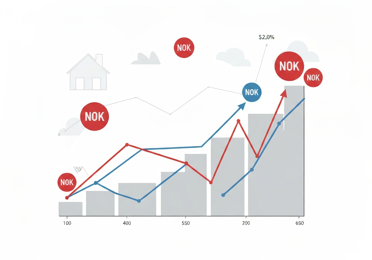 Uventet økning i inflasjonen i Norge i januar