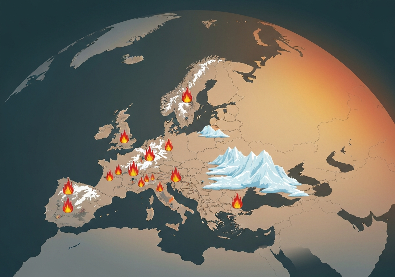 Europa opplever farlig høye temperaturer som verdens raskest oppvarmende kontinent