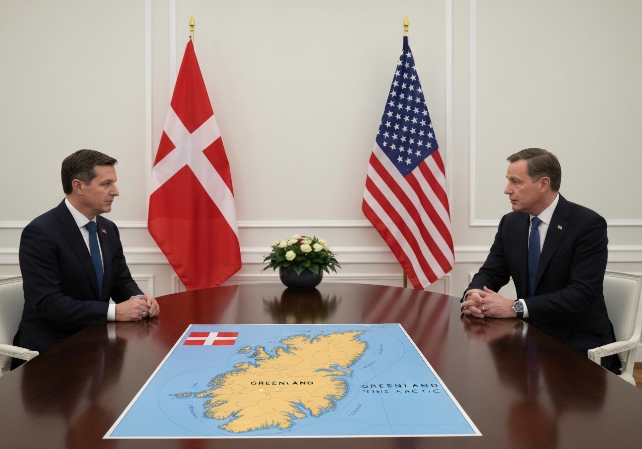 Dansk statsminister avviser forhandlinger om Grønlands suverenitet etter Trumps helomvending