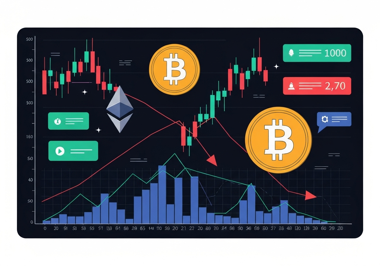 Kryptovalutaer viser svakhet i turbulente markeder