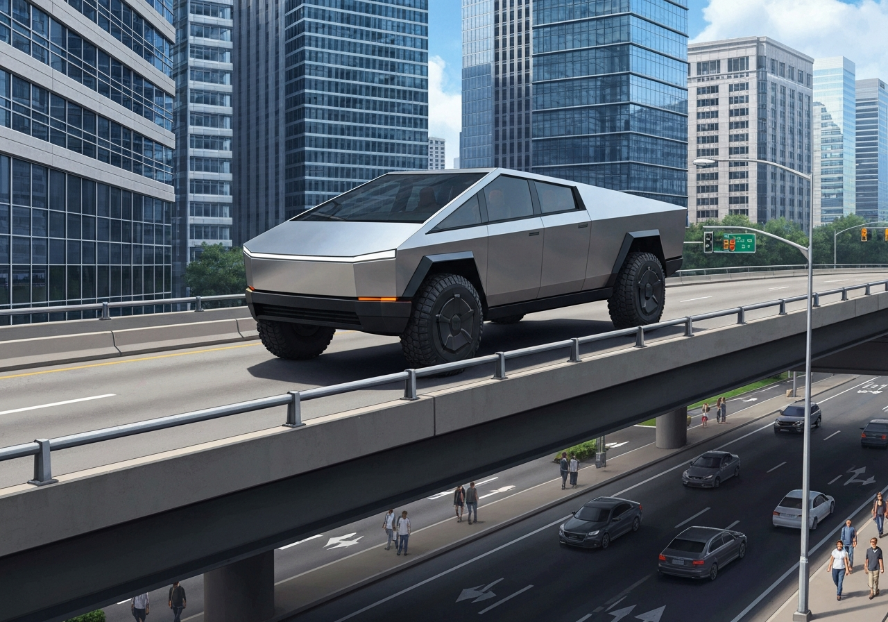 Tesla Cybertruck forsøkte å kjøre rett av en bro, hevder advokat