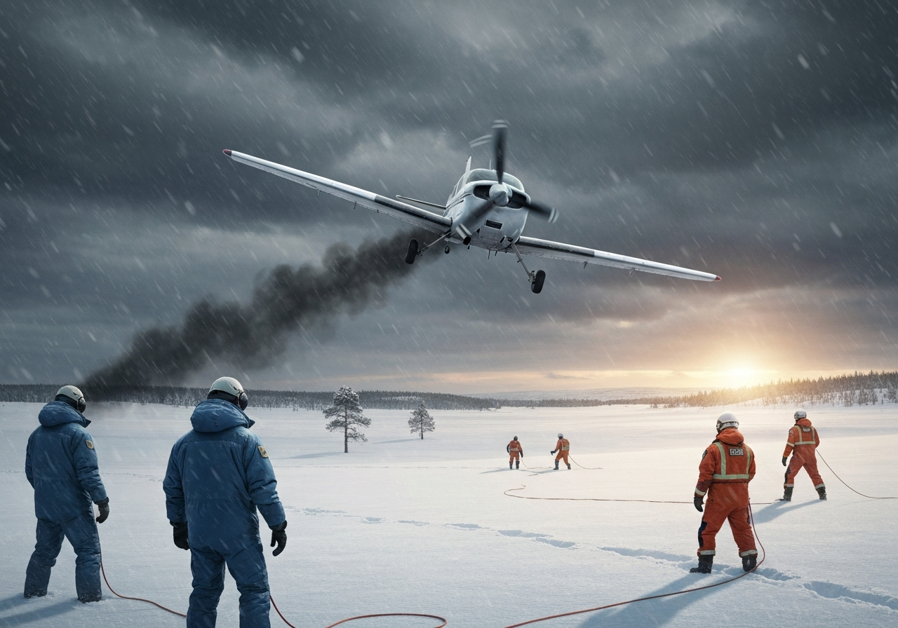 Lite fly forsvunnet utenfor Kiruna – to personer om bord