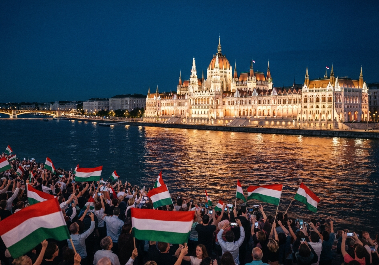 Peter Magyars Tisza-parti vinner valget i Ungarn og avslutter Orbáns 16-årige styre