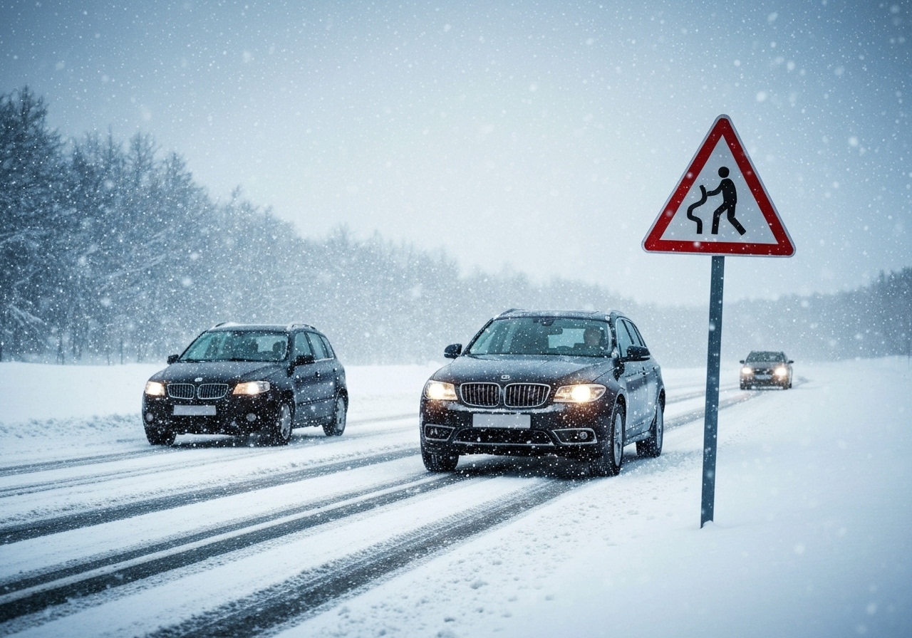 Farevarsel om snø: Bilister oppfordres til å bytte til vinterdekk
