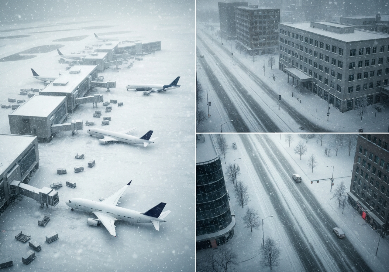 Snøstorm lammer flytrafikken i USA – over 8.000 flygninger kansellert