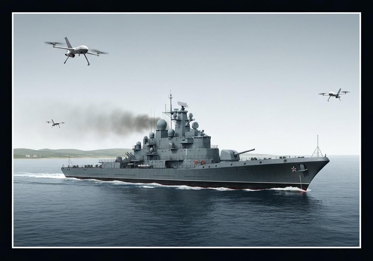 Russisk krigsskip observert nær dansk farvann under dronehendelser