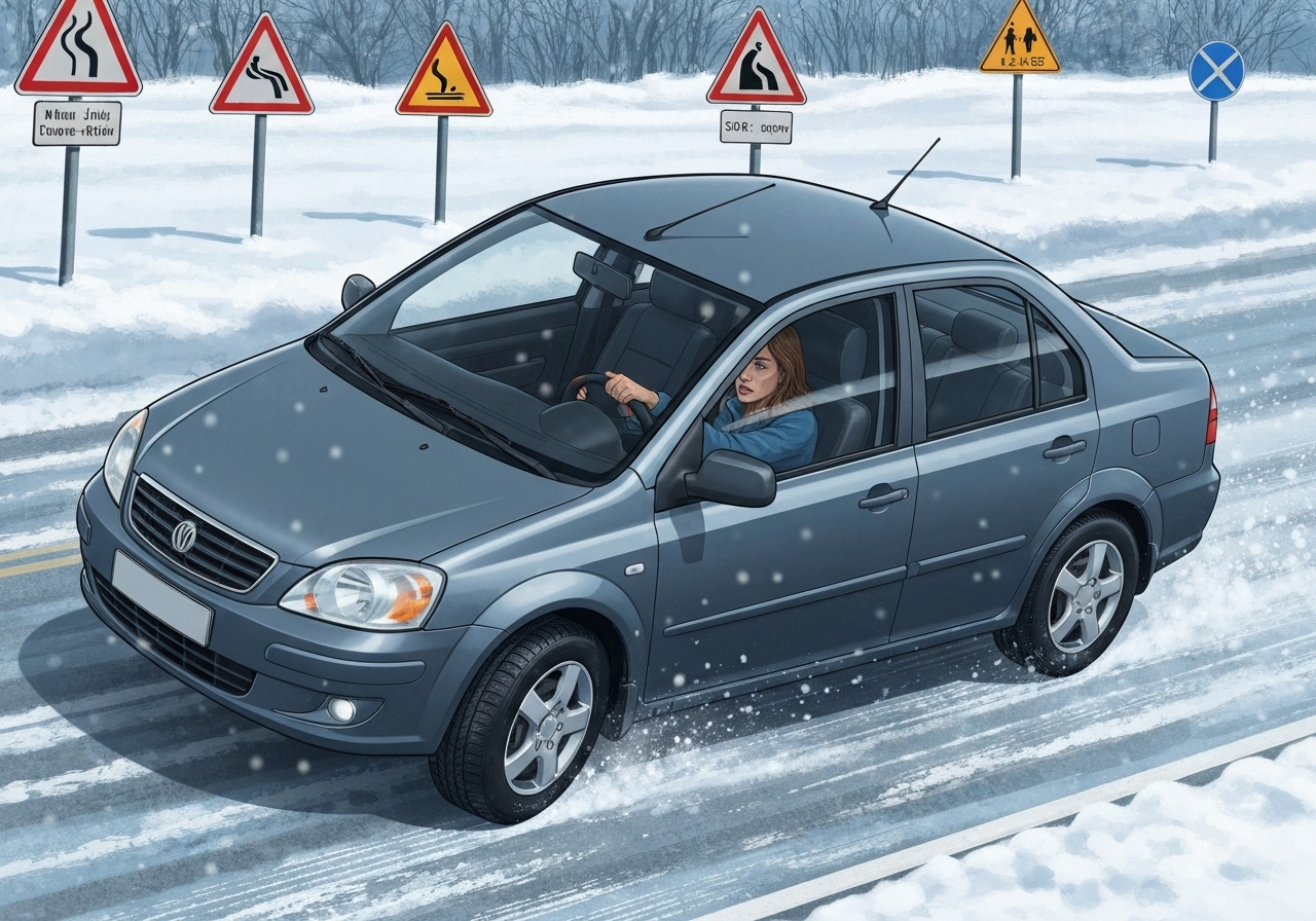 Kvinne med sommerdekk kolliderte med lastebil på E6 ved Værnes