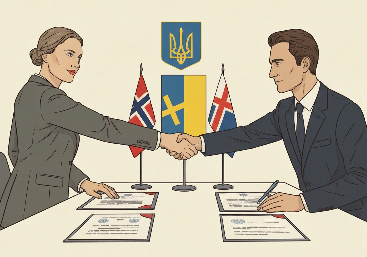 Ukraina inngår sikkerhetsavtaler med tre nordiske land