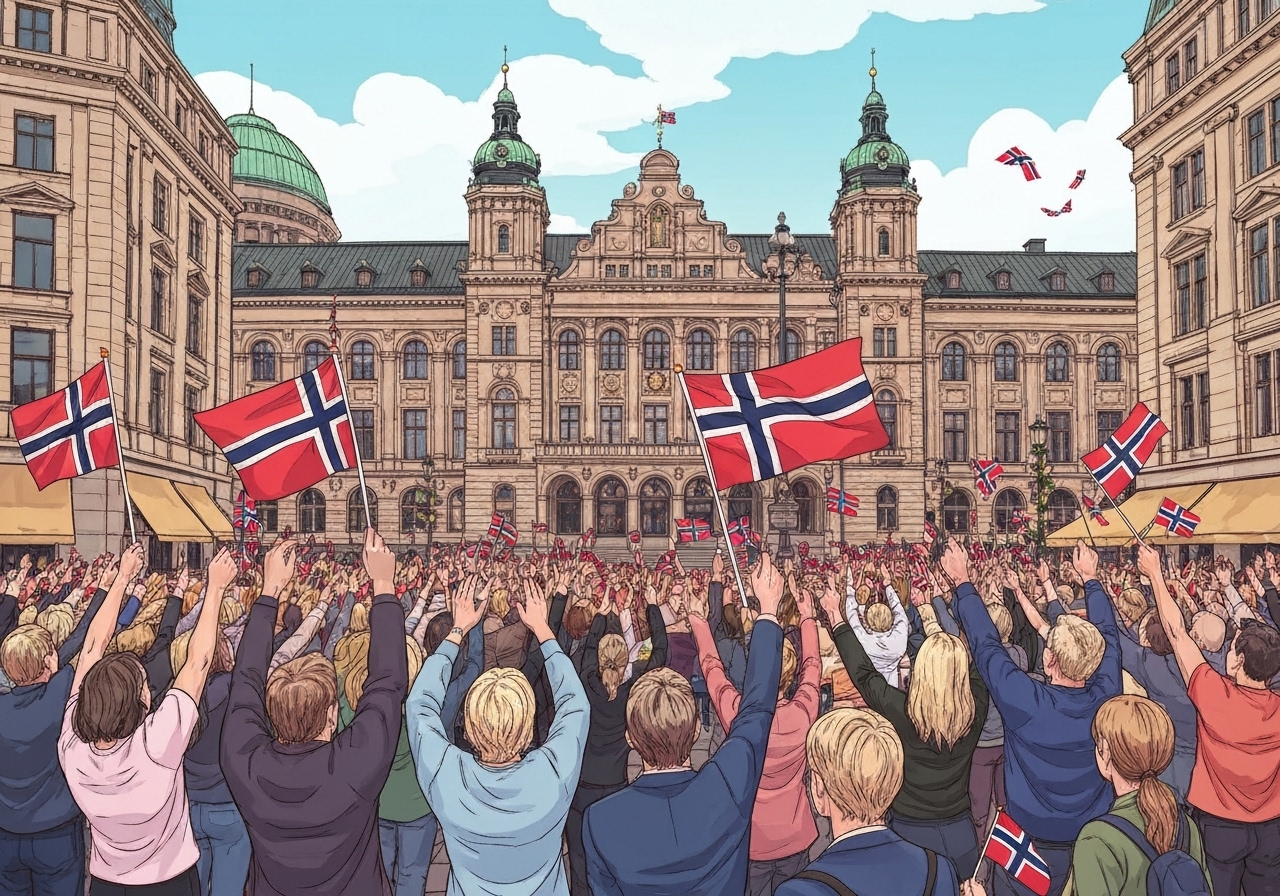 Norske fotballhelter hylles på Rådhusplassen etter historisk VM-kvalifisering