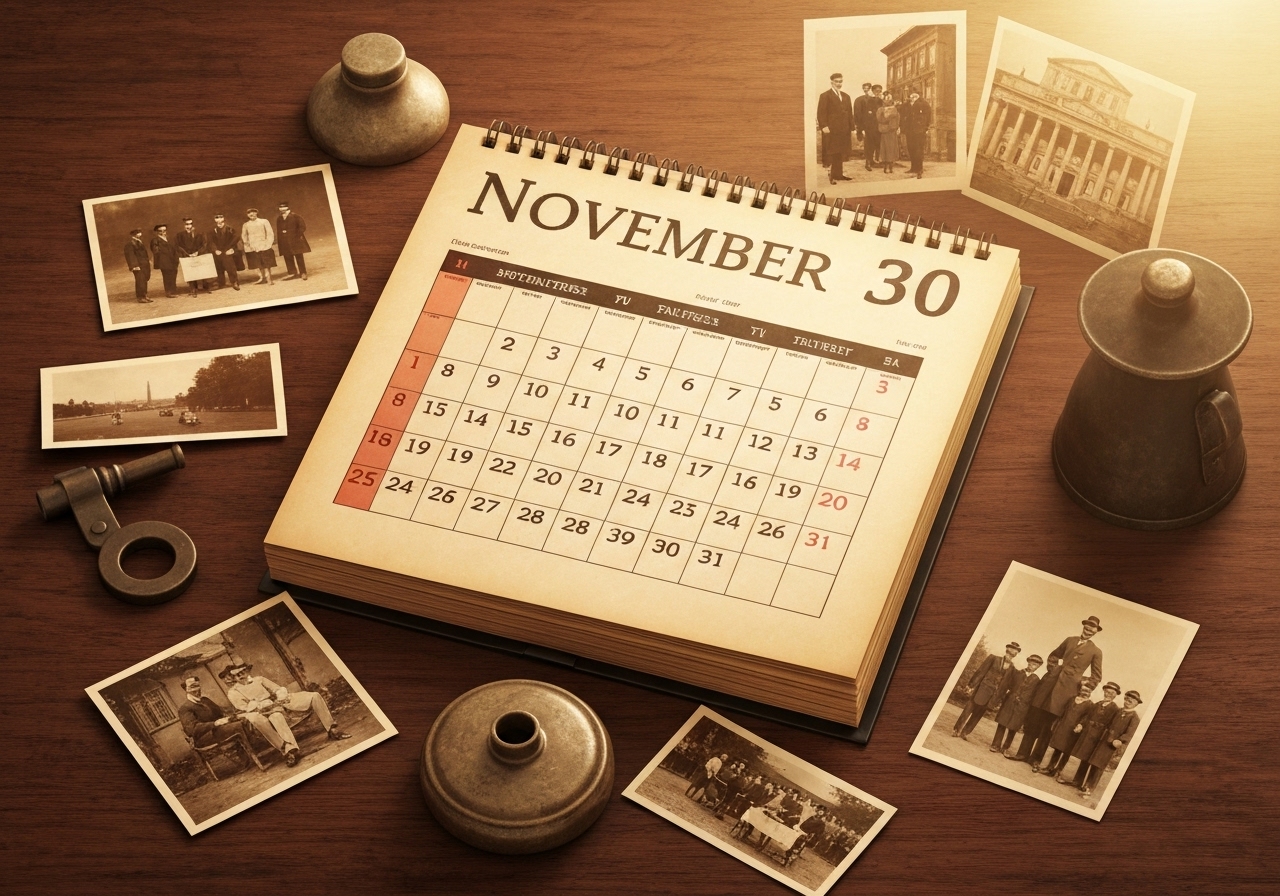 Historiske begivenheter markert i CBS' "Almanac" 30. november