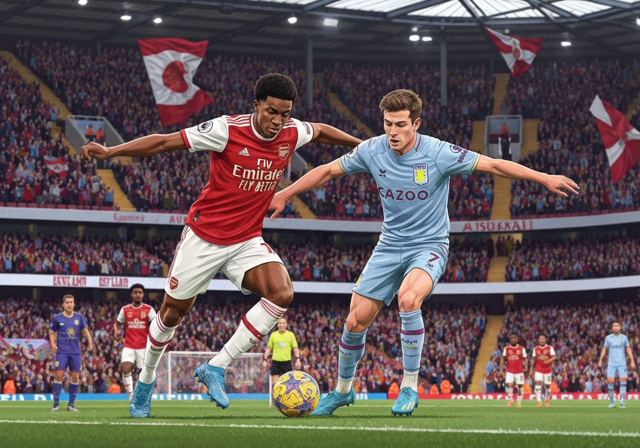 Arsenal avslutter året på topp etter overbevisende seier over Aston Villa