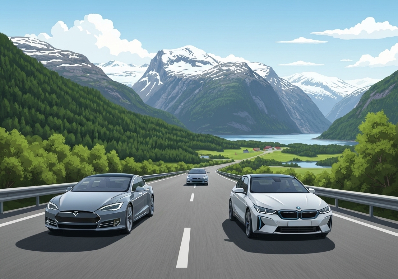 Norge nærmer seg målet om 100 prosent elbilsalg