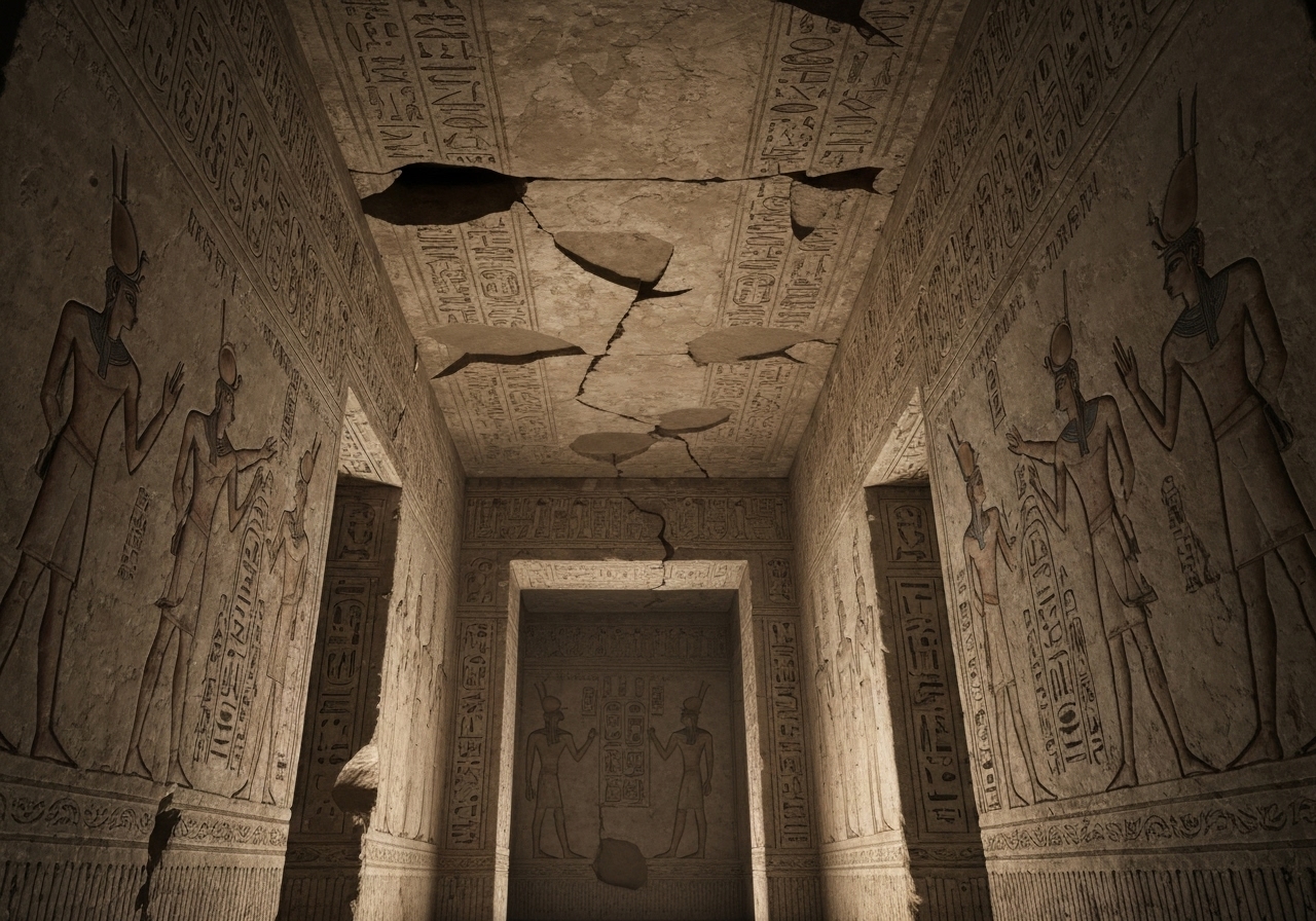 Tutankhamons gravkammer står i fare for kollaps